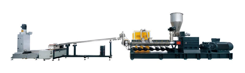 Air-cooling strand pelletizing equipment on a white background